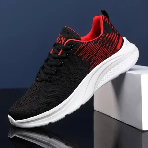 Lightweight Breathable Gradient Mesh Unisex Athletic Sneakers - Thumbnail Image 4