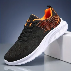 Lightweight Breathable Gradient Mesh Unisex Athletic Sneakers - Thumbnail Image 3