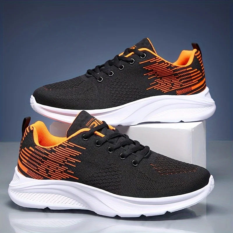 Lightweight Breathable Gradient Mesh Unisex Athletic Sneakers - Image 1