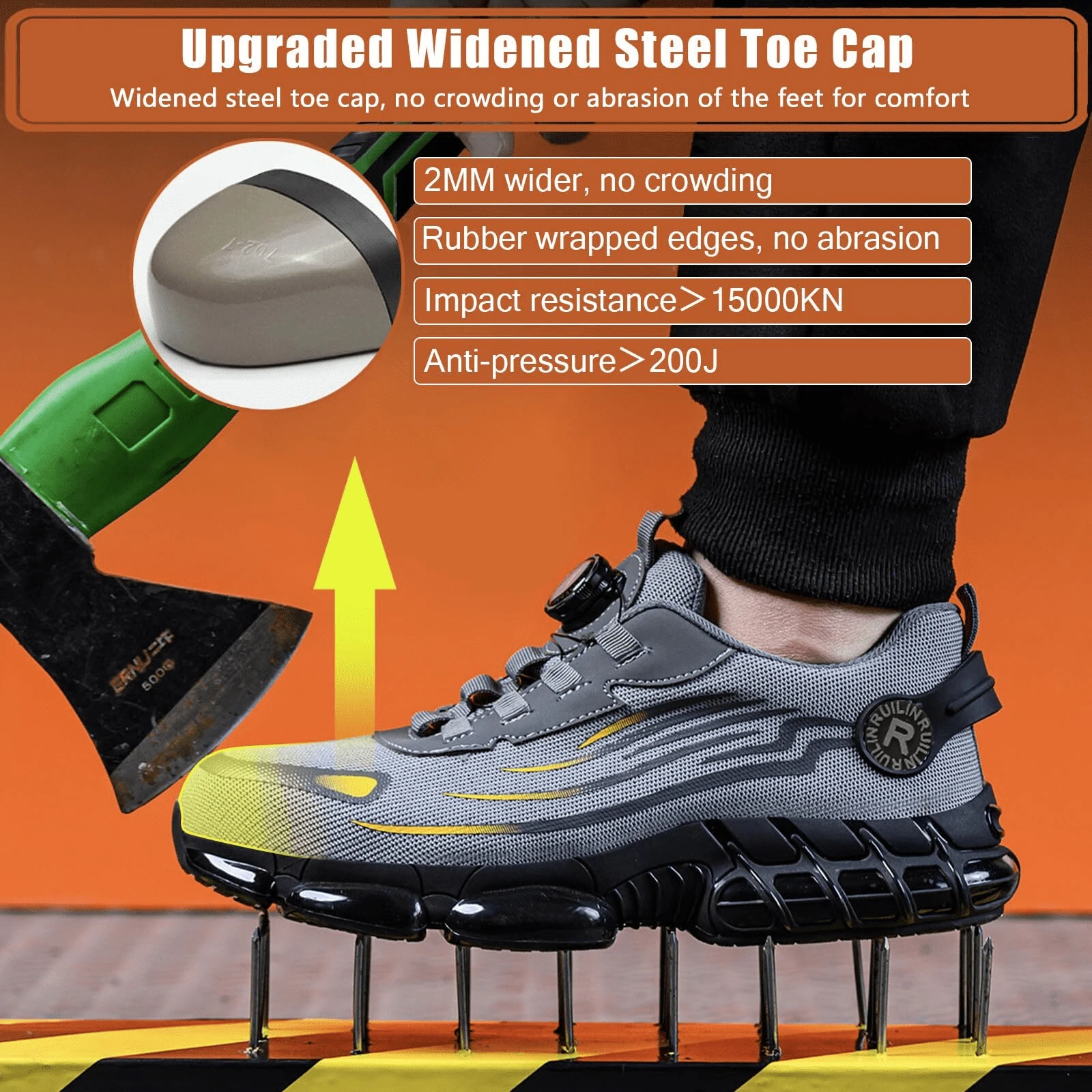 Steel Toe Protective Safety Shoes Slip Resistant - Image 1