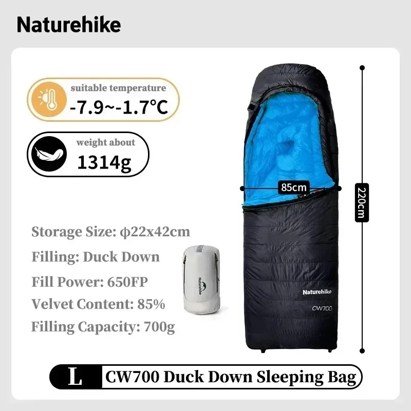 Ultralight 650FP Duck Down Sleeping Bag 4 Seasons - Image 3