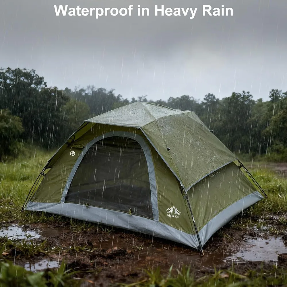 Camping Tents 1 2 3 4 Persons with Unique Rainfly Backpacking Tent - Image 1
