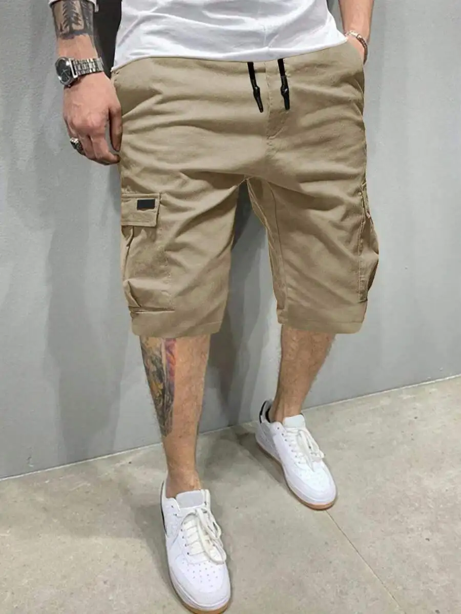 Classic Design Cargo Shorts, Men's Casual Multi-Pocket - Image 1