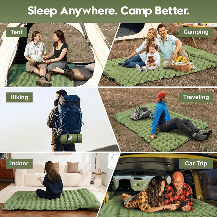 Double Camping Sleeping Pad, Extra Thick - Image 2