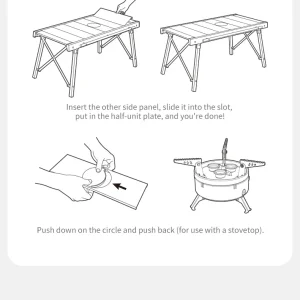 Camping Folding Aluminum Alloy IGT Table - Thumbnail Image 3