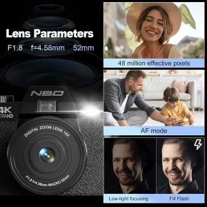4K Digital Cameras for Photography,48MP - Thumbnail Image 2