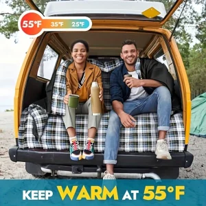] Double Sleeping Bag For Adults With 2 Pillowsrs - Thumbnail Image 2