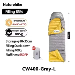 Ultralight 650FP Duck Down Sleeping Bag 4 Seasons - Thumbnail Image 5