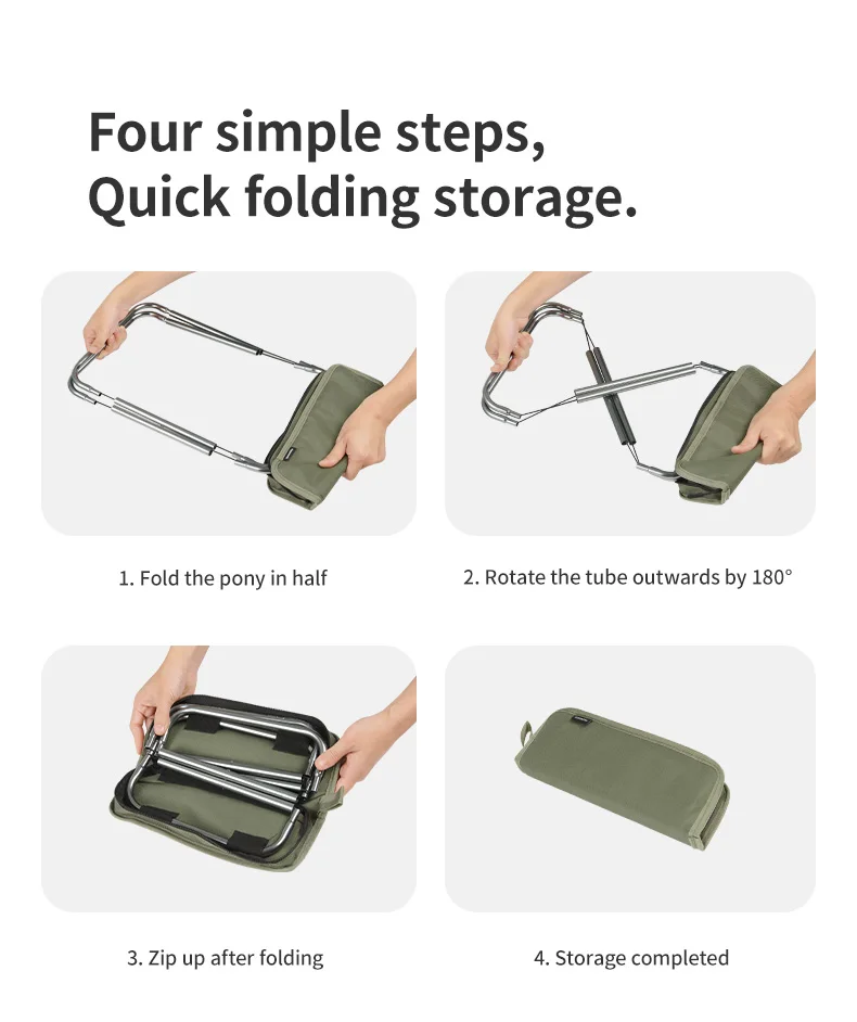 Collapsible Backpack Portable Seat Stool - Image 3