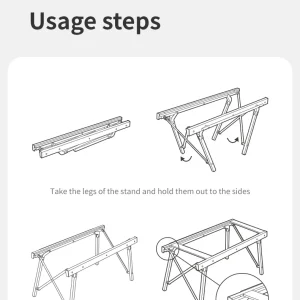 Camping Folding Aluminum Alloy IGT Table - Thumbnail Image 2