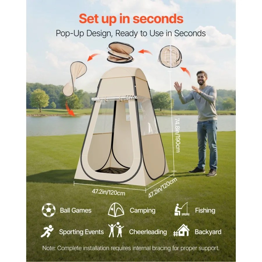 Pop up Sports Tent 47x47 in Clear Bubble Tent - Image 2