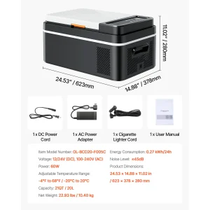 15L 20L 22L 30L 45L 55L Portable Car Cooler Refrigerator Electric Compressor - Thumbnail Image 3