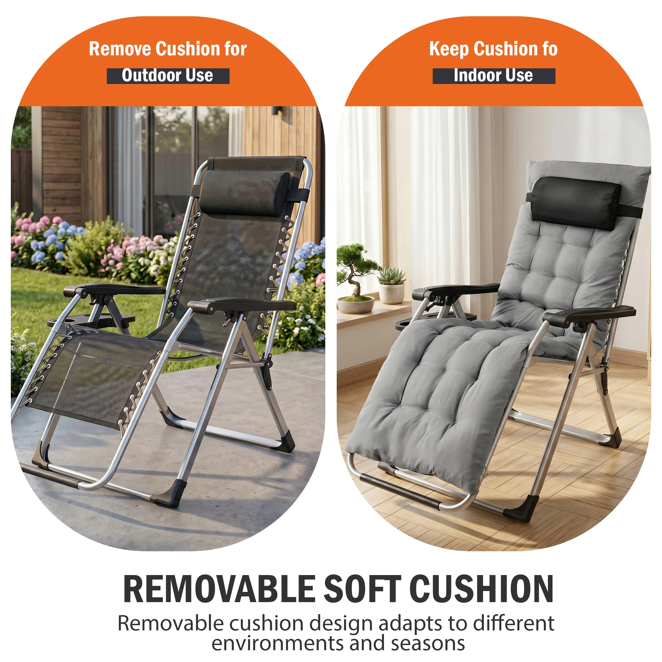 Zero Gravity Reclining Camping Lounge Chair - Image 2